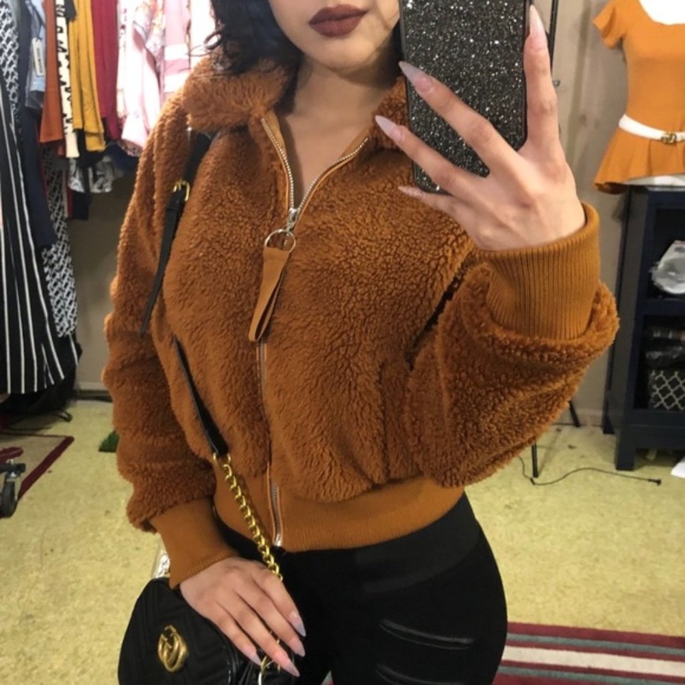 LAST ONE !! Teddy Bear O-zipper Jacket